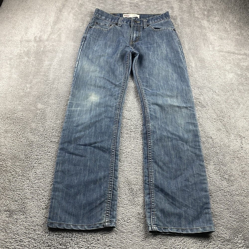 Levis 514 Straight Jeans Boys Youth 14 REG 27x27‎ Blue Medium Wash Low Rise